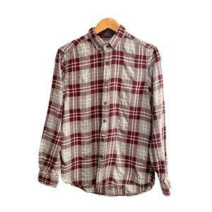 Burgundy Flannel Plaid Shirt